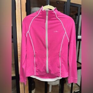 Vintage Y2K Lauren Ralph Lauren Active RL hot pink Zip-Up Jacket contrast neon